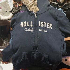 Hollister juniors Dark Blue Zip-Up Hoodie